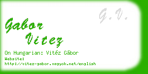gabor vitez business card