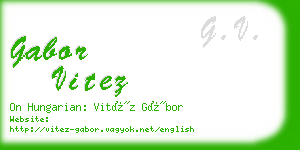 gabor vitez business card